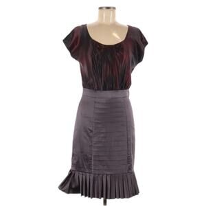 BCBGeneration Black and Gray Midi Dress